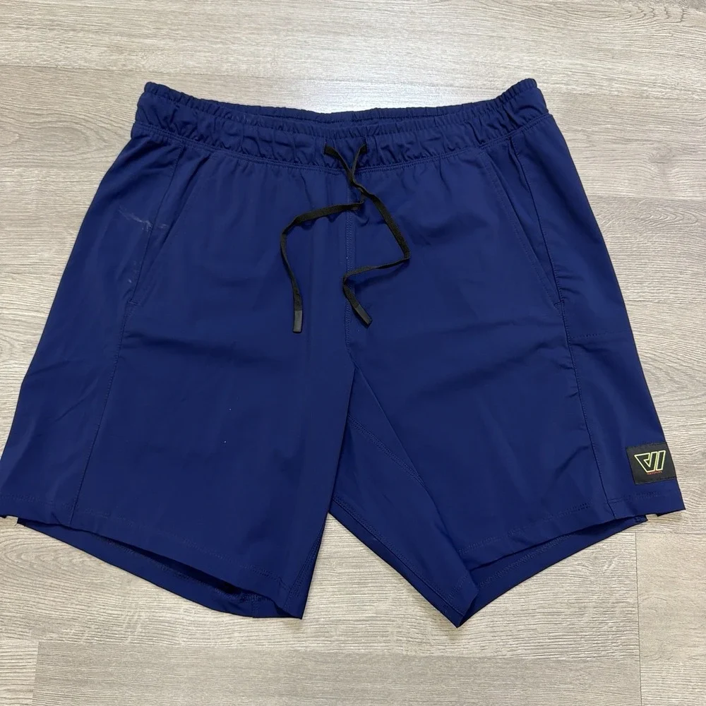 Wolaco Warren Shorts Mens M Blue Black 7